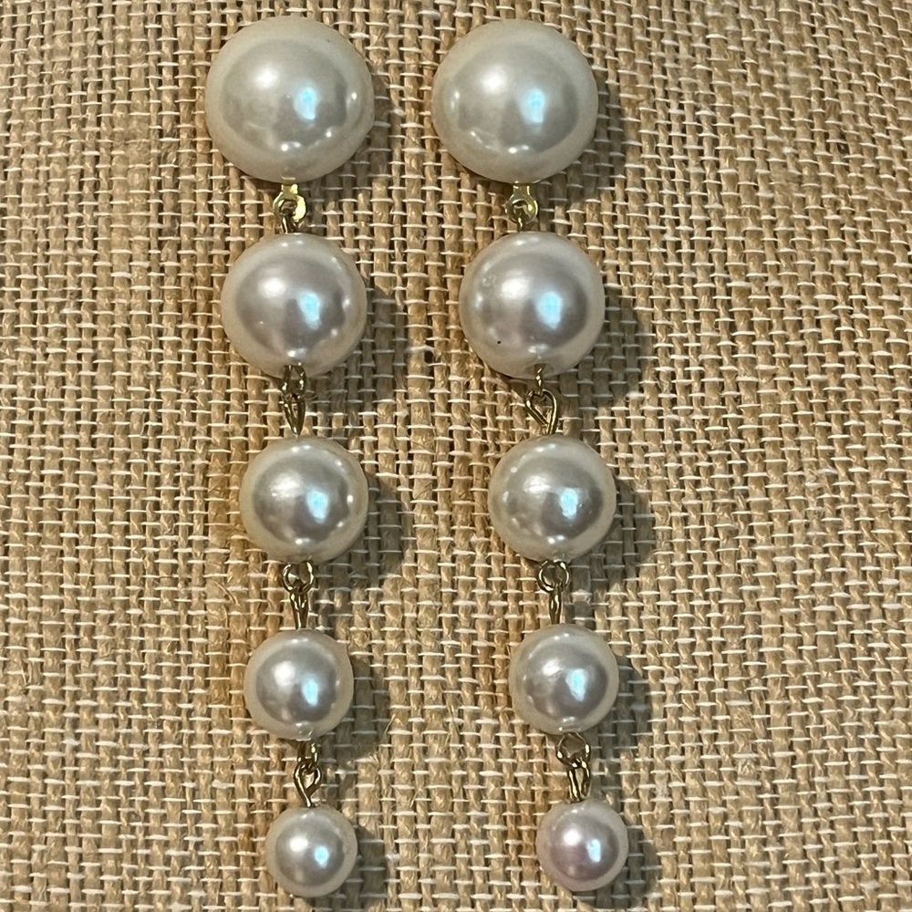 80s Faux Pearl Drop Earrings
